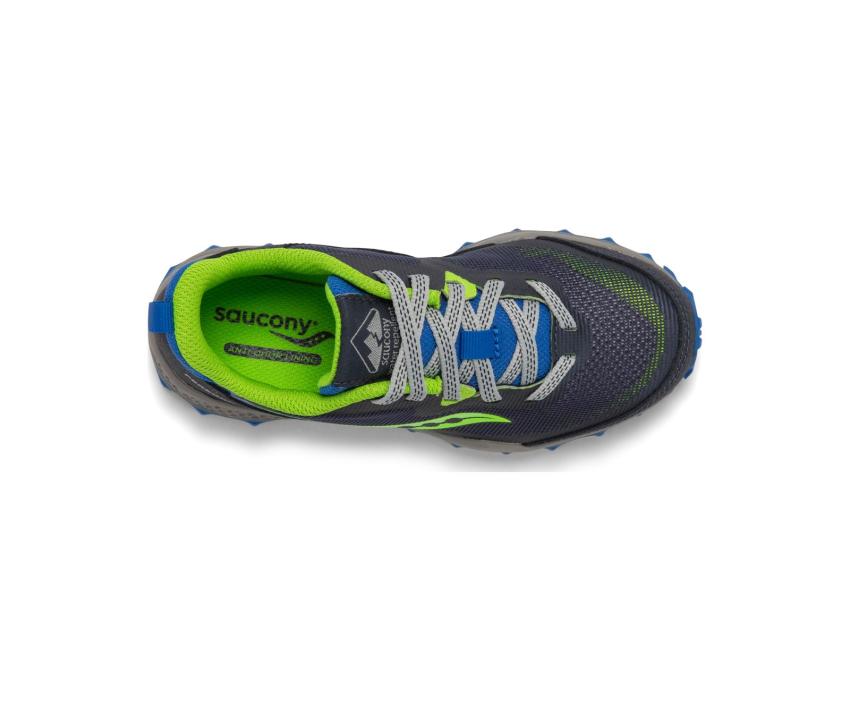 Saucony Big Kid's Peregrine 11 Shield Sneaker Blue / Green | Kids Running