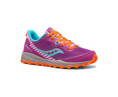 Saucony Big Kid's Peregrine 11 Shield Sneaker Magenta / Pink | Kids Running