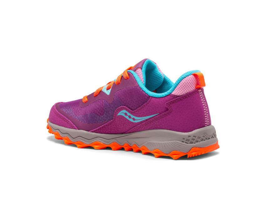 Saucony Big Kid's Peregrine 11 Shield Sneaker Magenta / Pink | Kids Running