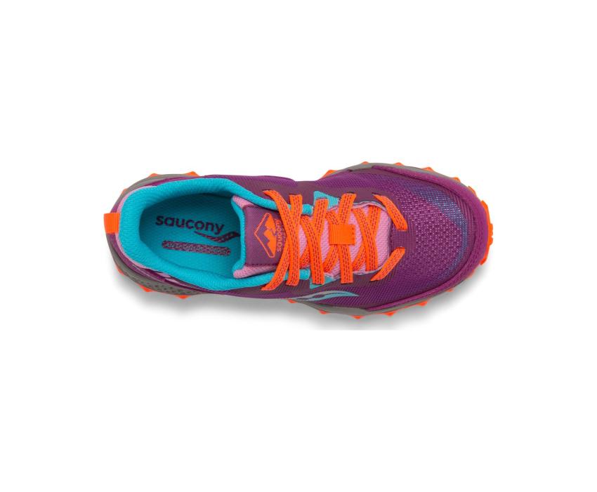 Saucony Big Kid's Peregrine 11 Shield Sneaker Magenta / Pink | Kids Running