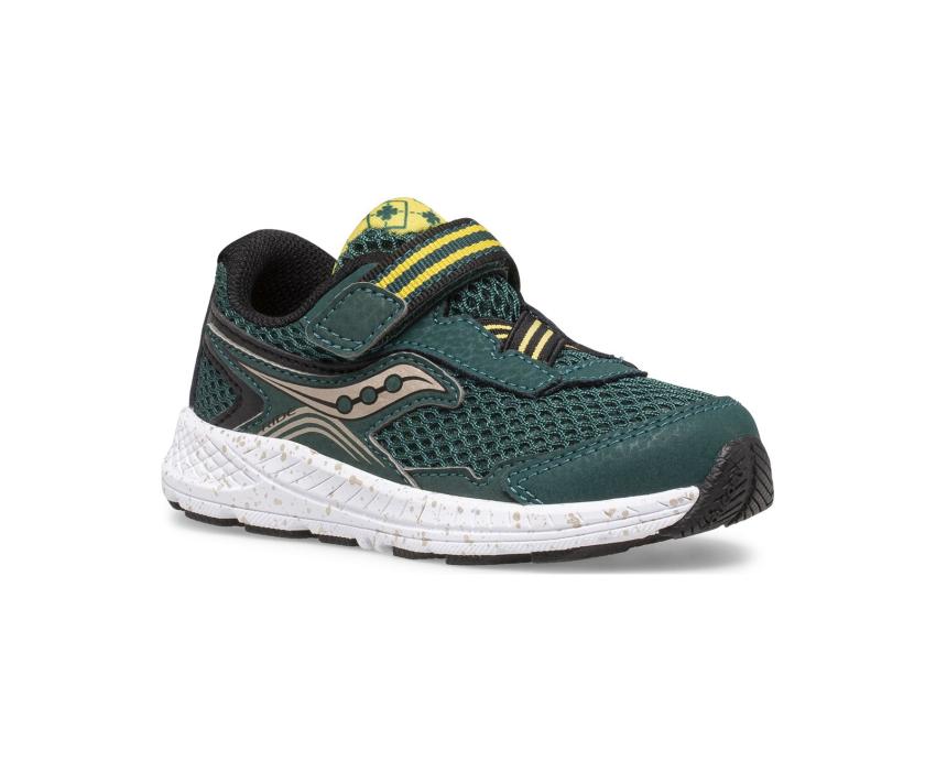 Saucony Big Kid's Ride 10 Jr. Sneaker Green / Gold / Black | Kids Running