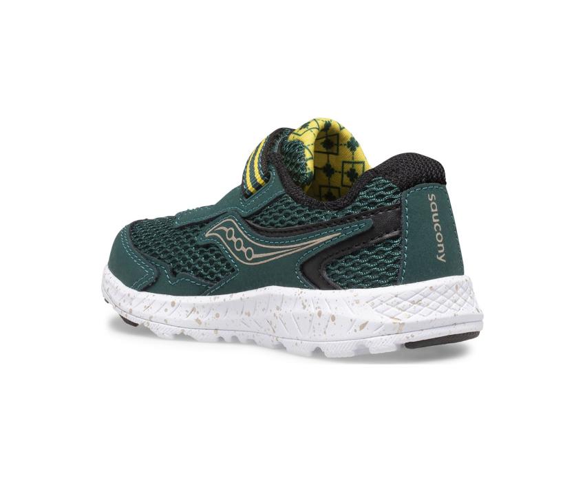 Saucony Big Kid's Ride 10 Jr. Sneaker Green / Gold / Black | Kids Running