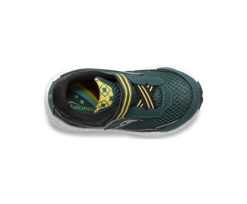 Saucony Big Kid's Ride 10 Jr. Sneaker Green / Gold / Black | Kids Running