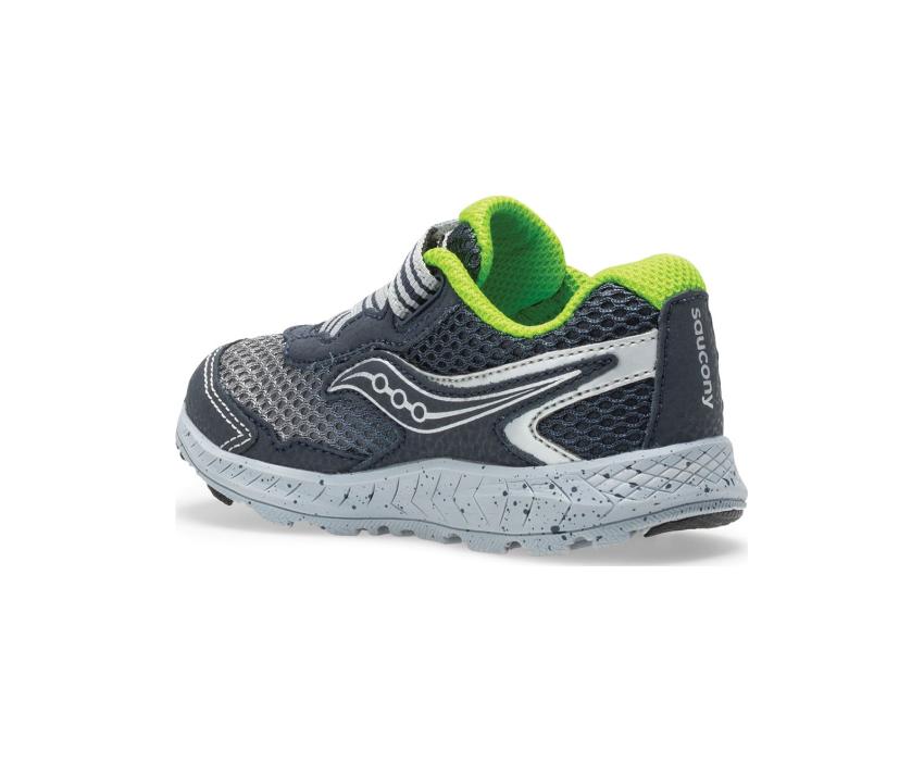 Saucony Big Kid's Ride 10 Jr. Sneaker Navy / Green | Kids Running