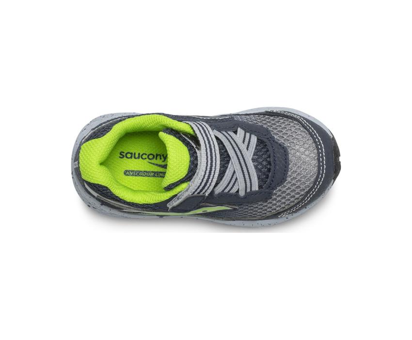 Saucony Big Kid's Ride 10 Jr. Sneaker Navy / Green | Kids Running