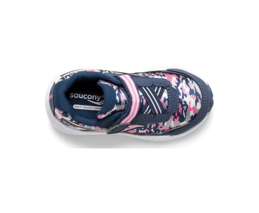 Saucony Big Kid's Ride 10 Jr. Sneaker Navy / Pink / Camo | Kids Running