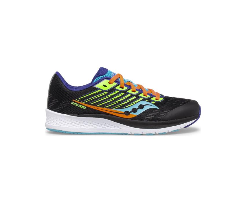 Saucony Big Kid's Ride 13 Sneaker Black / Green | Kids Running