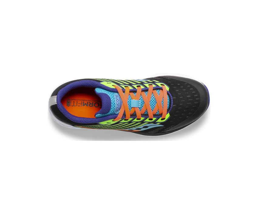 Saucony Big Kid's Ride 13 Sneaker Black / Green | Kids Running