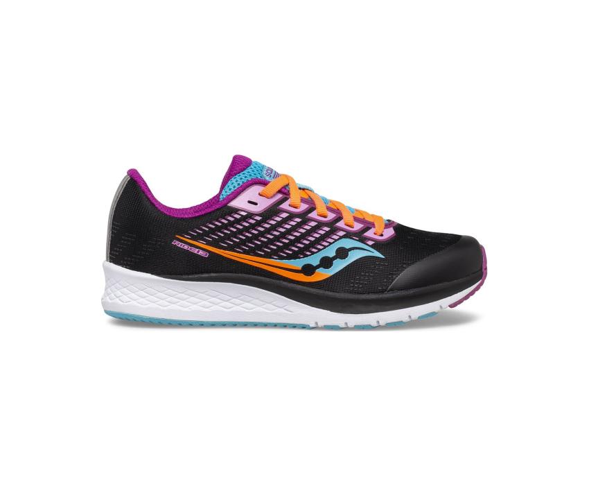 Saucony Big Kid's Ride 13 Sneaker Black / Pink | Kids Running