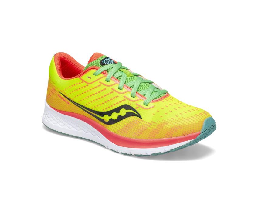 Saucony Big Kid's Ride 13 Sneaker Citron / Mutant | Kids Running