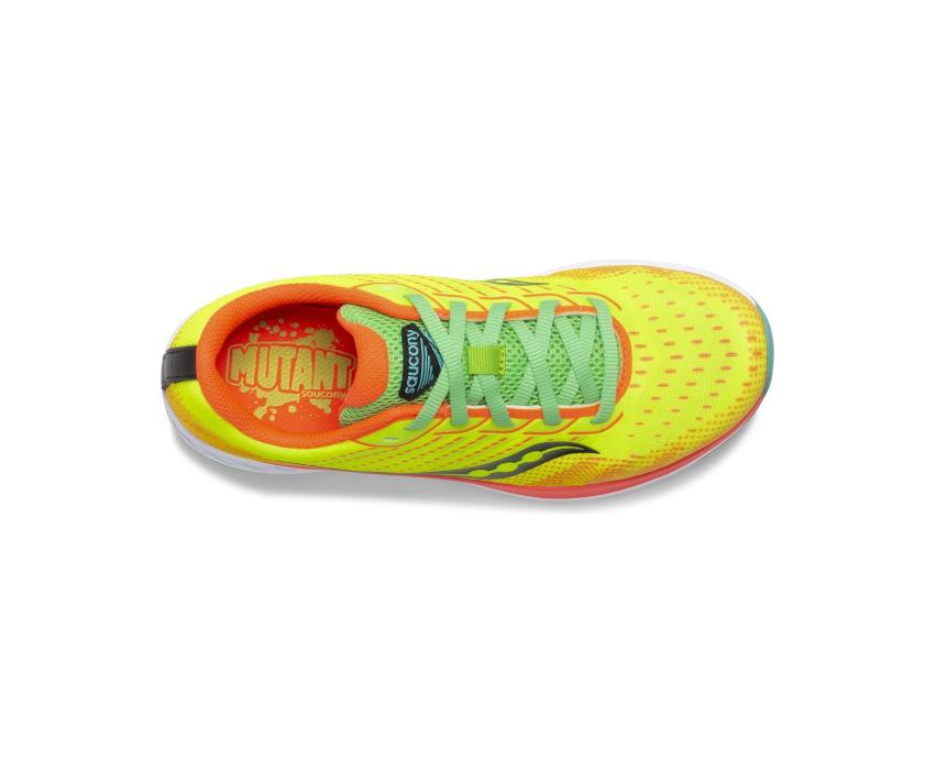 Saucony Big Kid's Ride 13 Sneaker Citron / Mutant | Kids Running