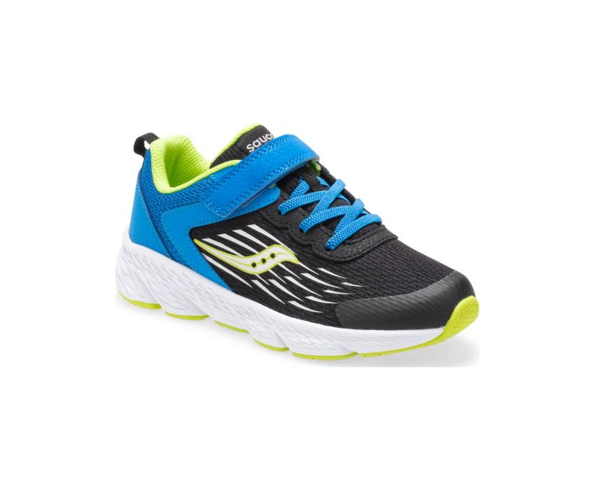 Saucony Big Kid's Wind A/C Sneaker Black/blue | Kids Running