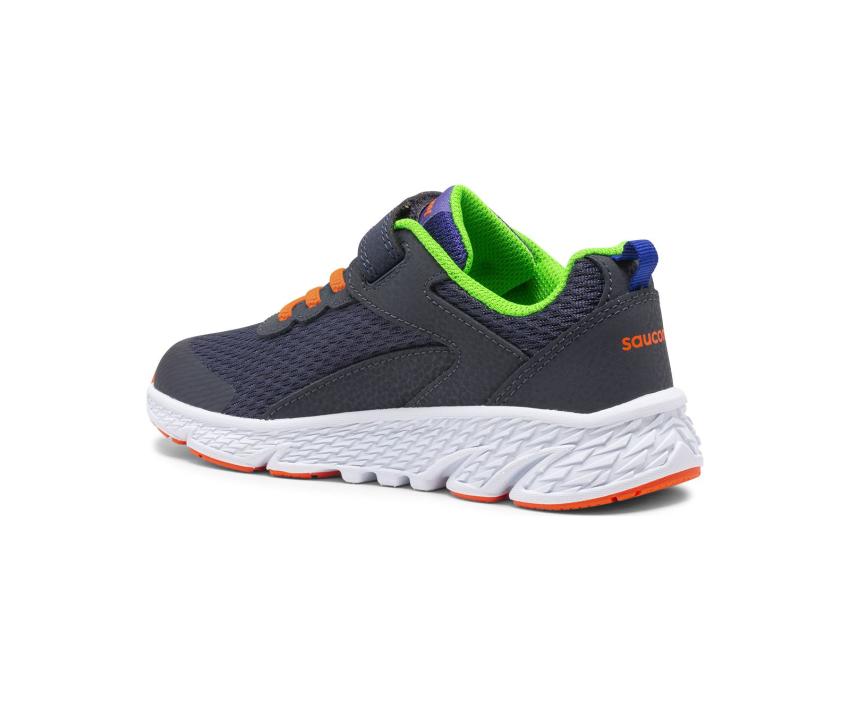 Saucony Big Kid's Wind A/C Sneaker Navy / Green | Kids Running