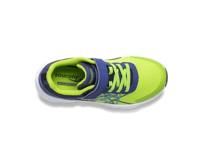Saucony Big Kid's Wind A/C Sneaker Navy / Green | Kids Running
