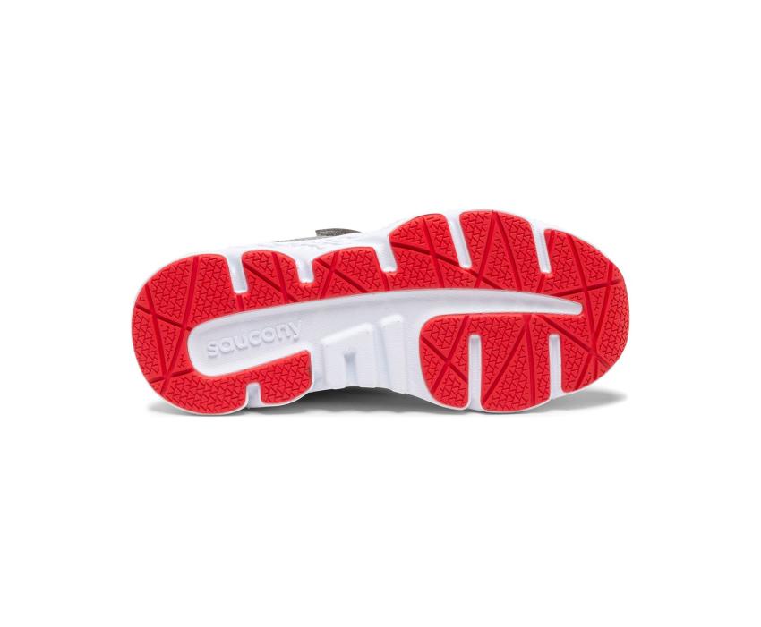 Saucony Big Kid's Wind A/C Sneaker Silver / Red / Black | Kids Running