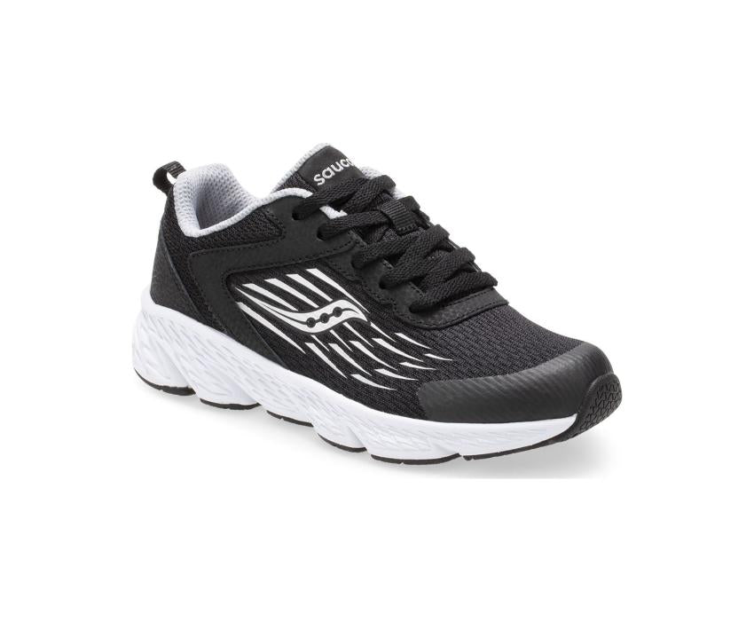 Saucony Big Kid's Wind Lace Sneaker Black | Kids Running
