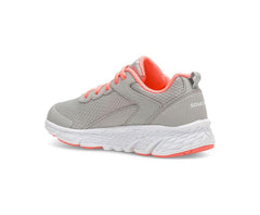 Saucony Big Kid's Wind Lace Sneaker Grey / Coral | Kids Running
