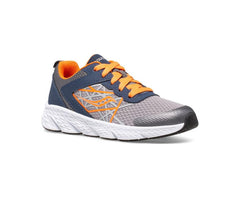 Saucony Big Kid's Wind Lace Sneaker Grey / Orange / Navy | Kids Running