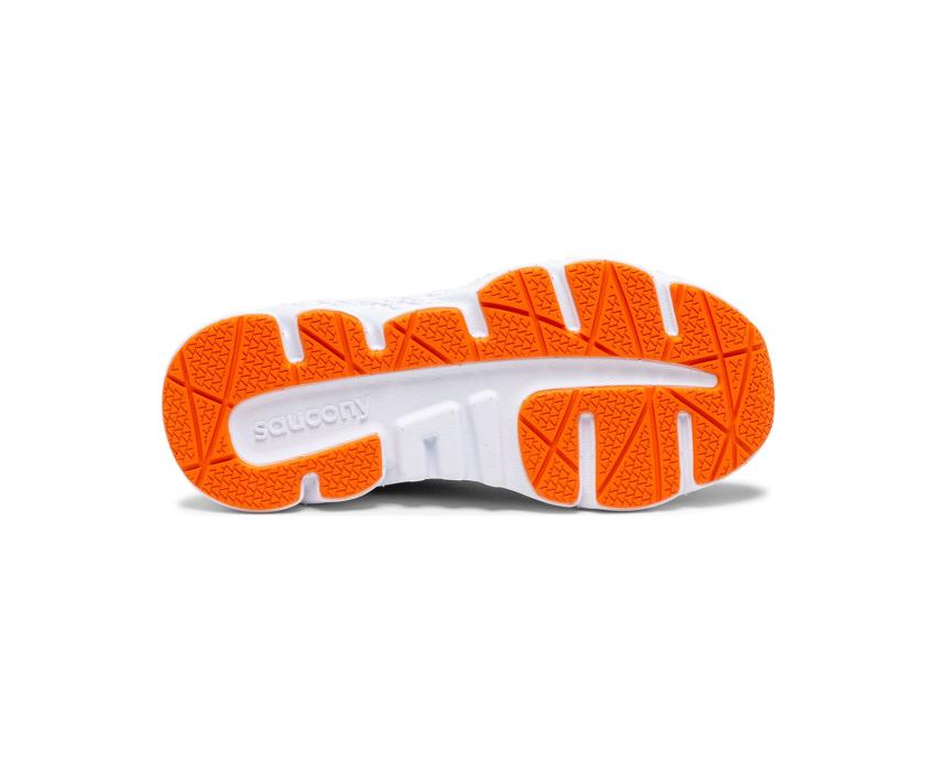 Saucony Big Kid's Wind Lace Sneaker Olive / Navy / Orange | Kids Running