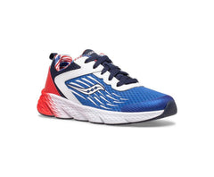 Saucony Big Kid's Wind Lace Sneaker Red / White / Blue | Kids Running