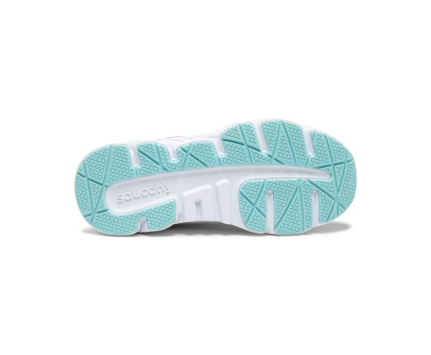 Saucony Big Kid's Wind Lace Sneaker Turq / Silver | Kids Running
