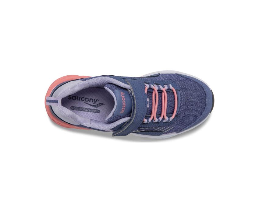 Saucony Big Kid's Wind Shield A/C Sneaker Blue / Lavender / Coral | Kids Running