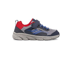 Saucony Big Kid's Wind Shield A/C Sneaker Navy / Grey / Red | Kids Running