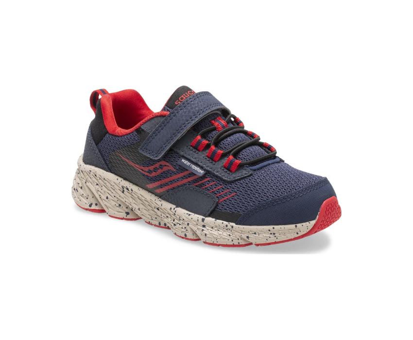 Saucony Big Kid's Wind Shield A/C Sneaker Navy / Red | Kids Running