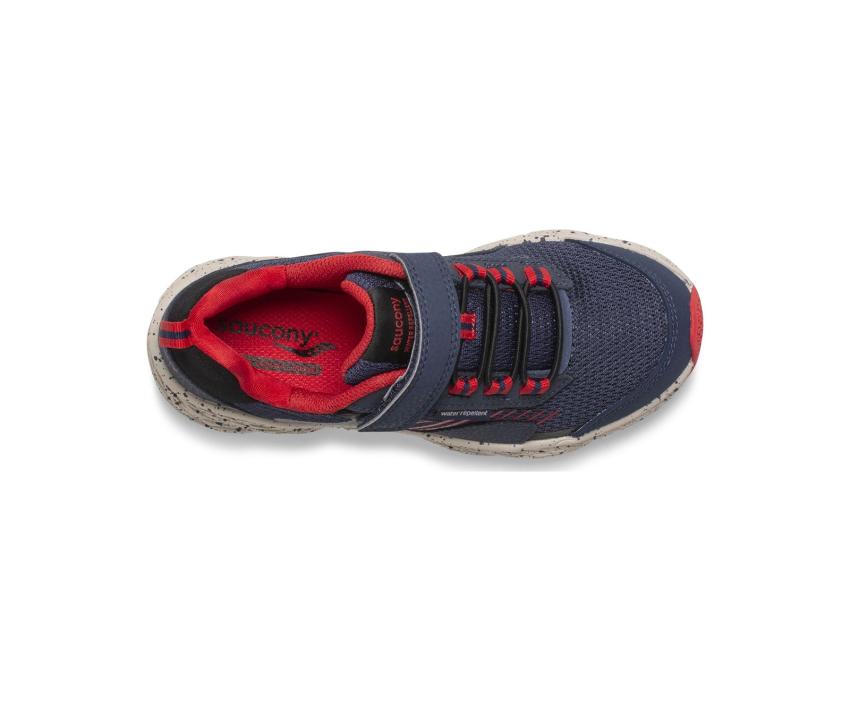 Saucony Big Kid's Wind Shield A/C Sneaker Navy / Red | Kids Running