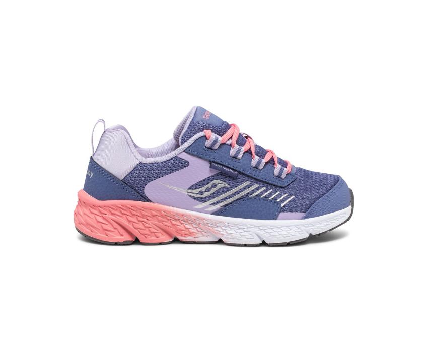 Saucony Big Kid's Wind Shield Sneaker Blue / Lavender / Coral | Kids Running