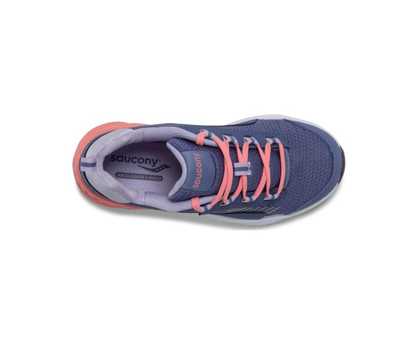 Saucony Big Kid's Wind Shield Sneaker Blue / Lavender / Coral | Kids Running
