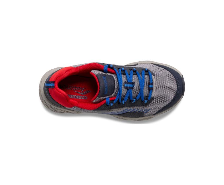 Saucony Big Kid's Wind Shield Sneaker Navy / Grey / Red | Kids Running