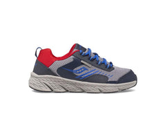 Saucony Big Kid's Wind Shield Sneaker Navy / Grey / Red | Kids Running