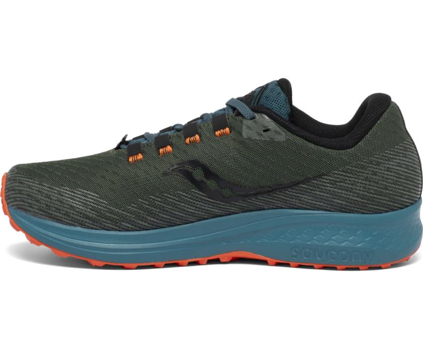 Saucony Canyon TR Pine / Orange | Men Running