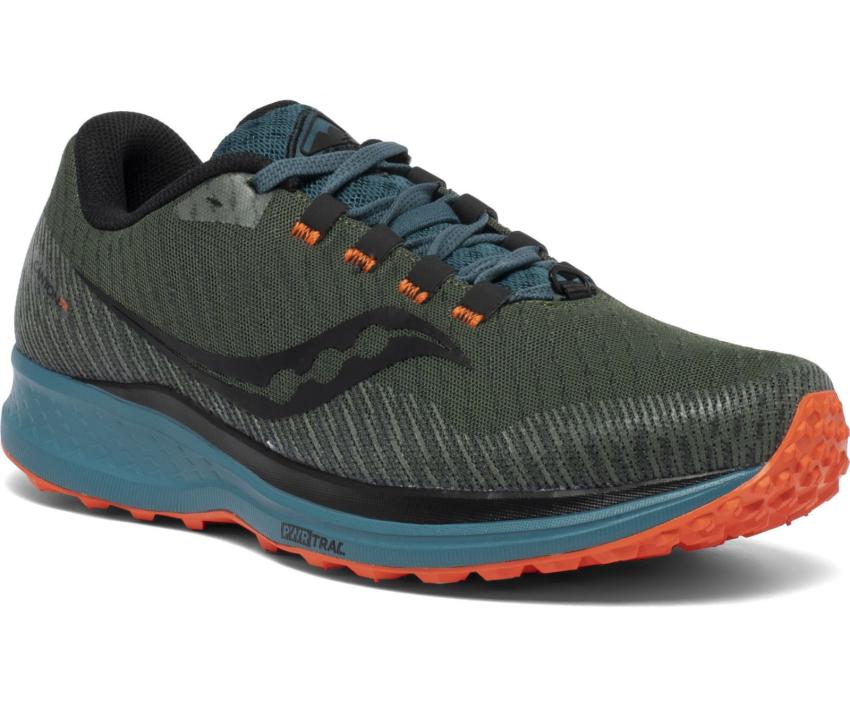 Saucony Canyon TR Pine / Orange | Men Running