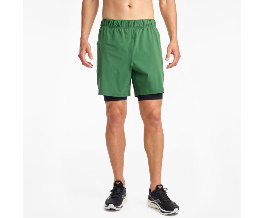 Saucony Doubleback 7" 2-1 Short Greener Pastures | Men Bottoms
