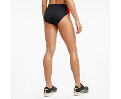 Saucony Elite Brief Black / Red | Women Bottoms