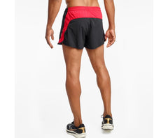 Saucony Elite Split Short Black / Red | Men Bottoms