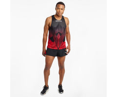 Saucony Elite Split Short Black / Red | Men Bottoms