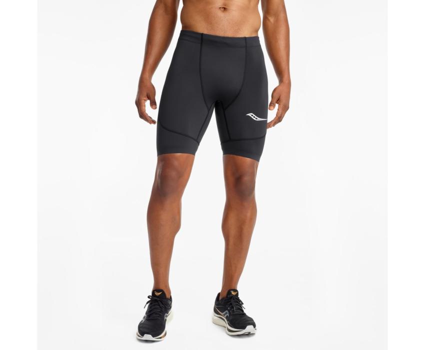Saucony Elite Tight Short Black / Red | Men Bottoms