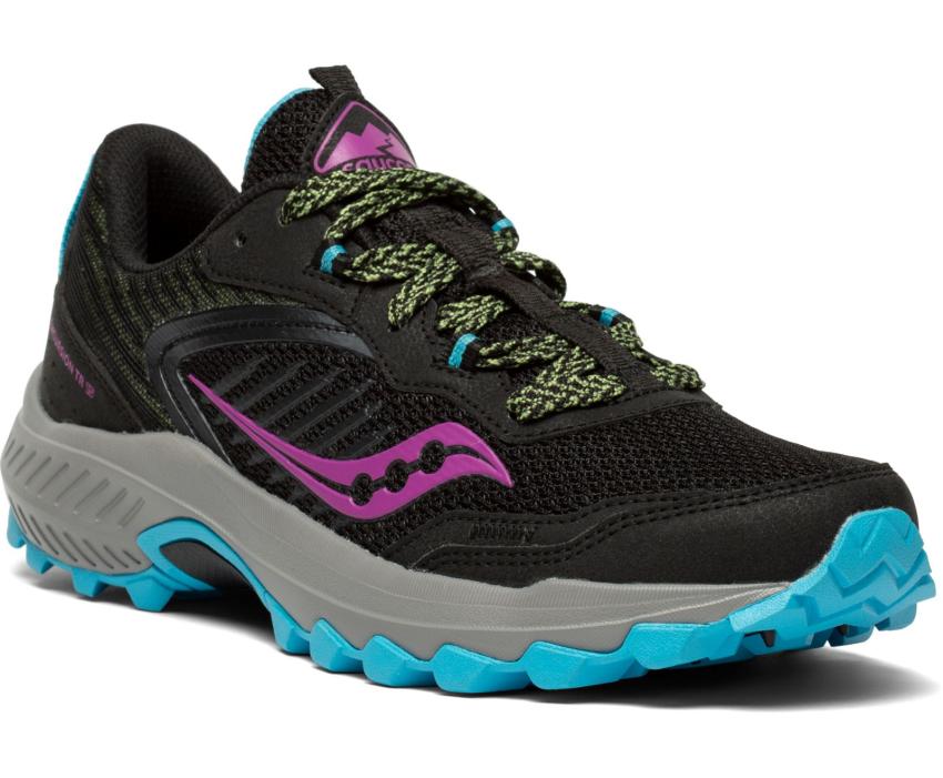 Saucony Excursion TR15 Black / Raz / Lime | Women Running