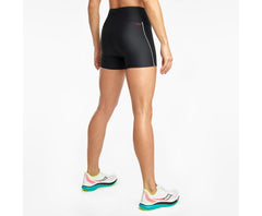 Saucony Fortify 3" Hot Short Black | Women Bottoms