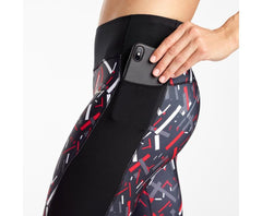 Saucony Fortify Capri Black Print | Women Bottoms
