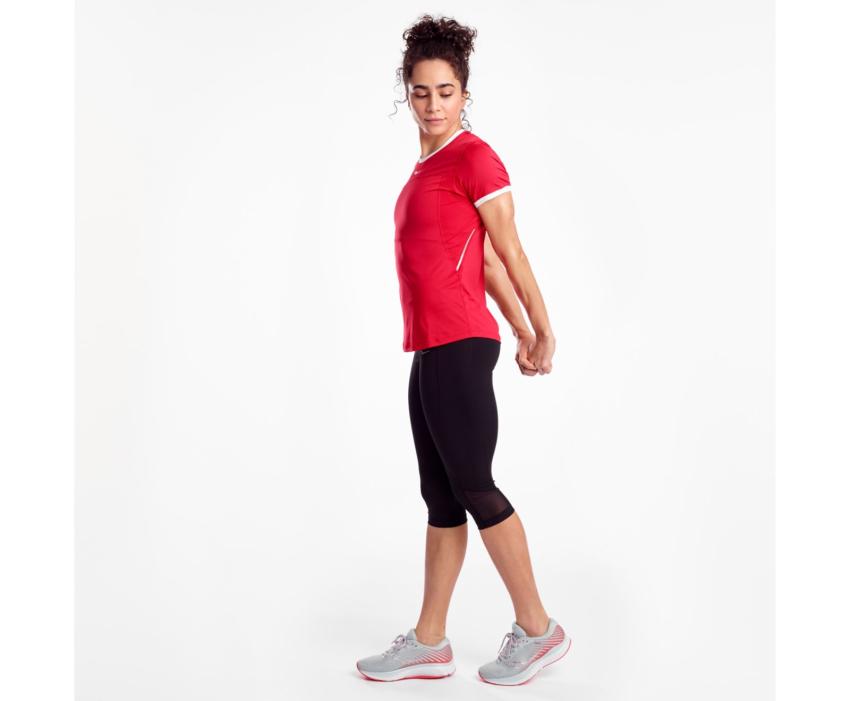 Saucony Fortify Capri Black | Women Bottoms