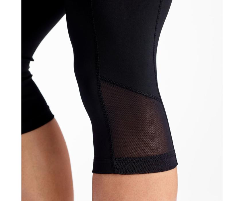 Saucony Fortify Capri Black | Women Bottoms