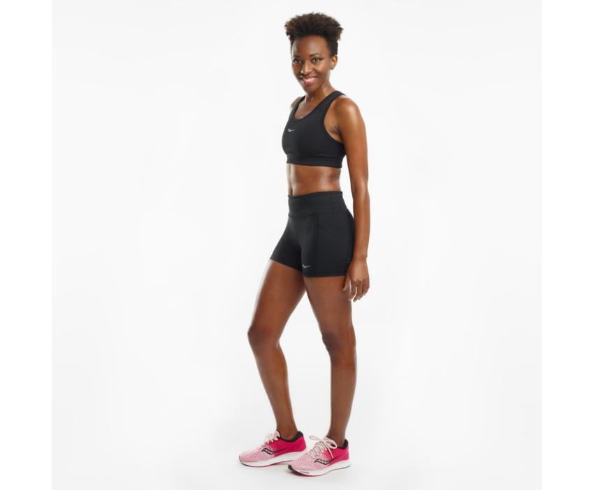 Saucony Fortify Hot Short Black | Women Bottoms