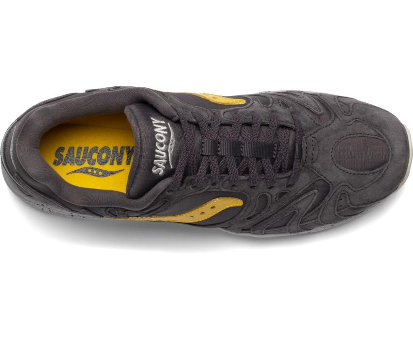 Saucony Grid Azura 2000 Black / Crystal / Yellow | Men/Women Originals