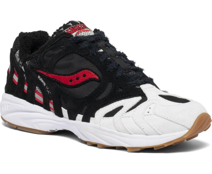 Saucony Grid Azura 2000 Black / Red / White | Men/Women Originals