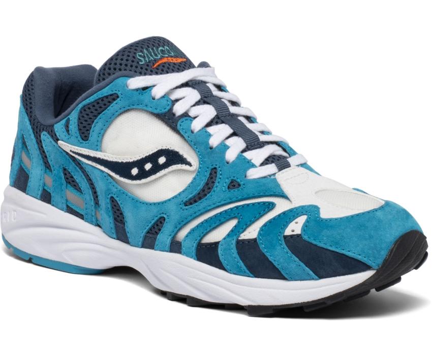 Saucony Grid Azura 2000 Denim / Capri / White | Men/Women Originals