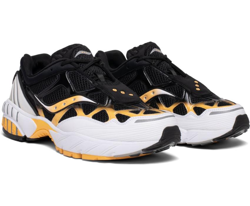 Saucony Grid Web White / Black / Yellow | Men/Women Originals